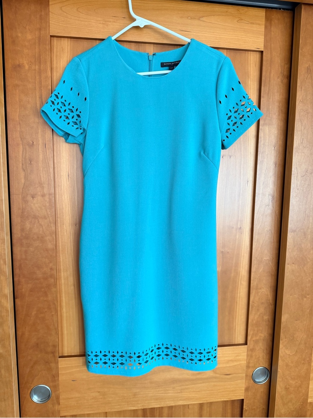 Banana Republic Mint Green Mini Dress with Laser-Cut Details